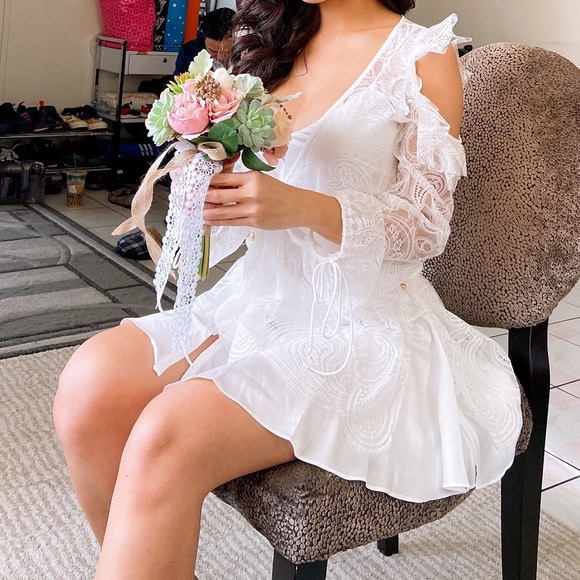 COPY - For Love & Lemons Sabina layered mini dress - Picture 1 of 3